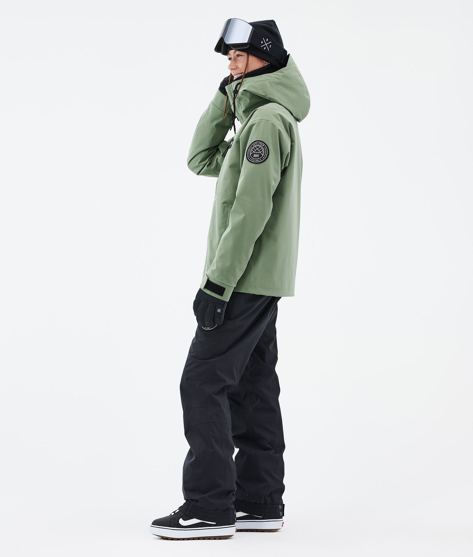 Dope Blizzard W Full Zip Giacca Snowboard Donna Moss Green, Immagine 3 di 9