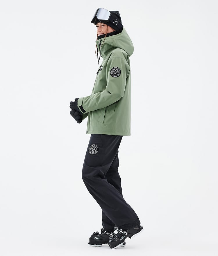 Dope Blizzard W Full Zip Veste de Ski Femme Moss Green, Image 3 sur 9