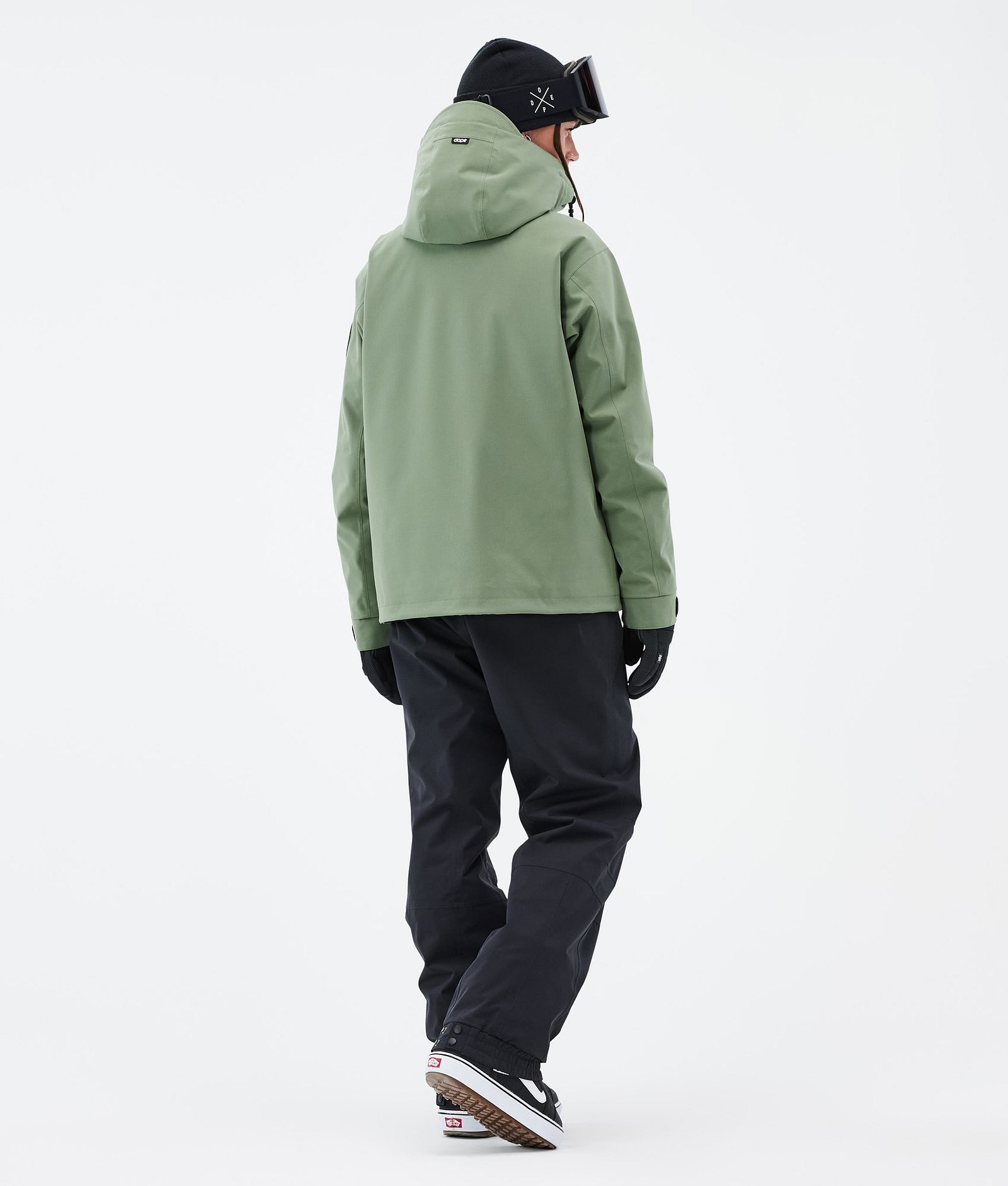 Dope Blizzard W Full Zip Snowboardjakke Dame Moss Green, Billede 4 af 9