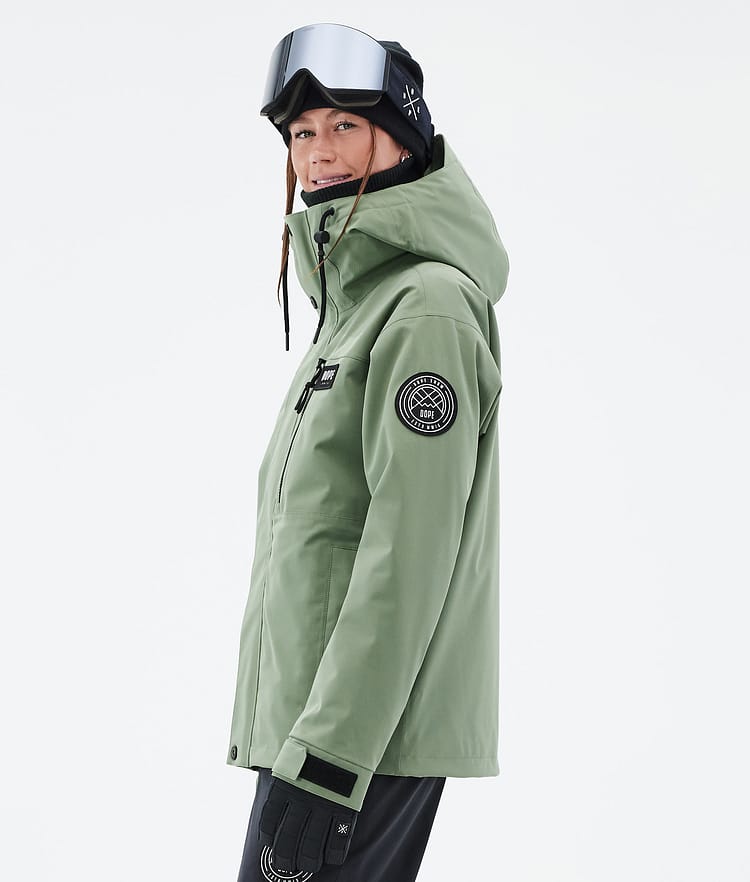 Dope Blizzard W Full Zip Veste de Ski Femme Moss Green, Image 5 sur 9