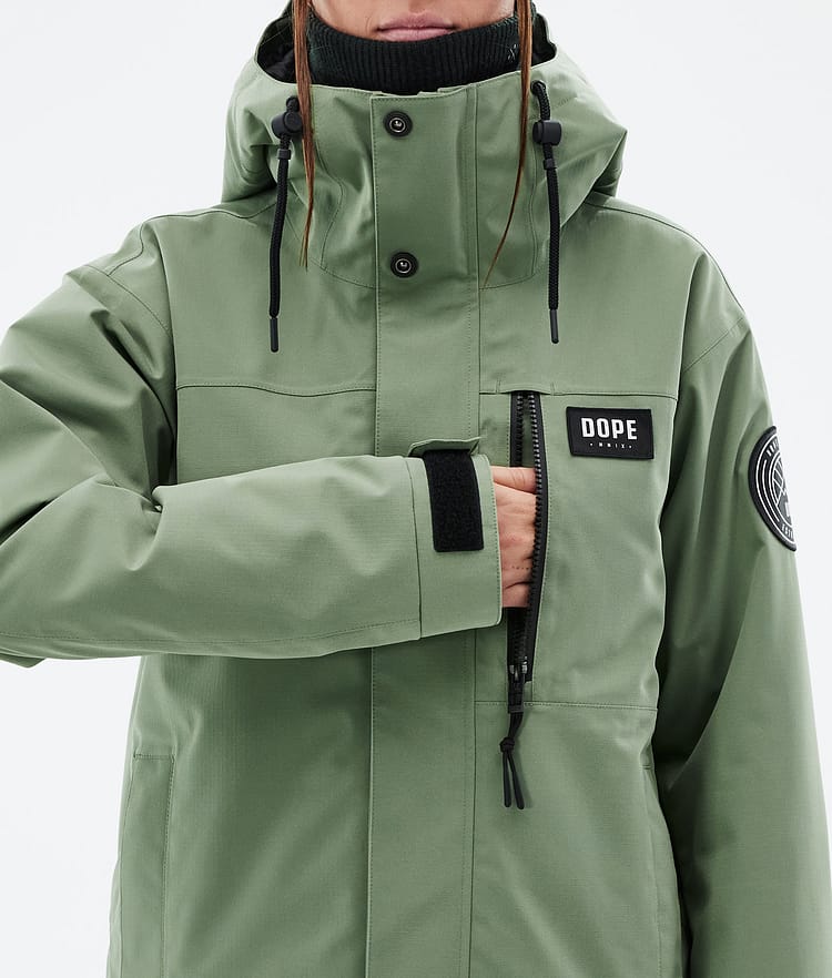 Dope Blizzard W Full Zip Snowboardjacke Damen Moss Green, Bild 8 von 9