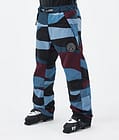 Dope Blizzard Ski Pants Men Shards Burgundy Blue, Image 1 of 5