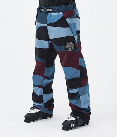 Dope Blizzard Ski Pants Men Shards Burgundy Blue