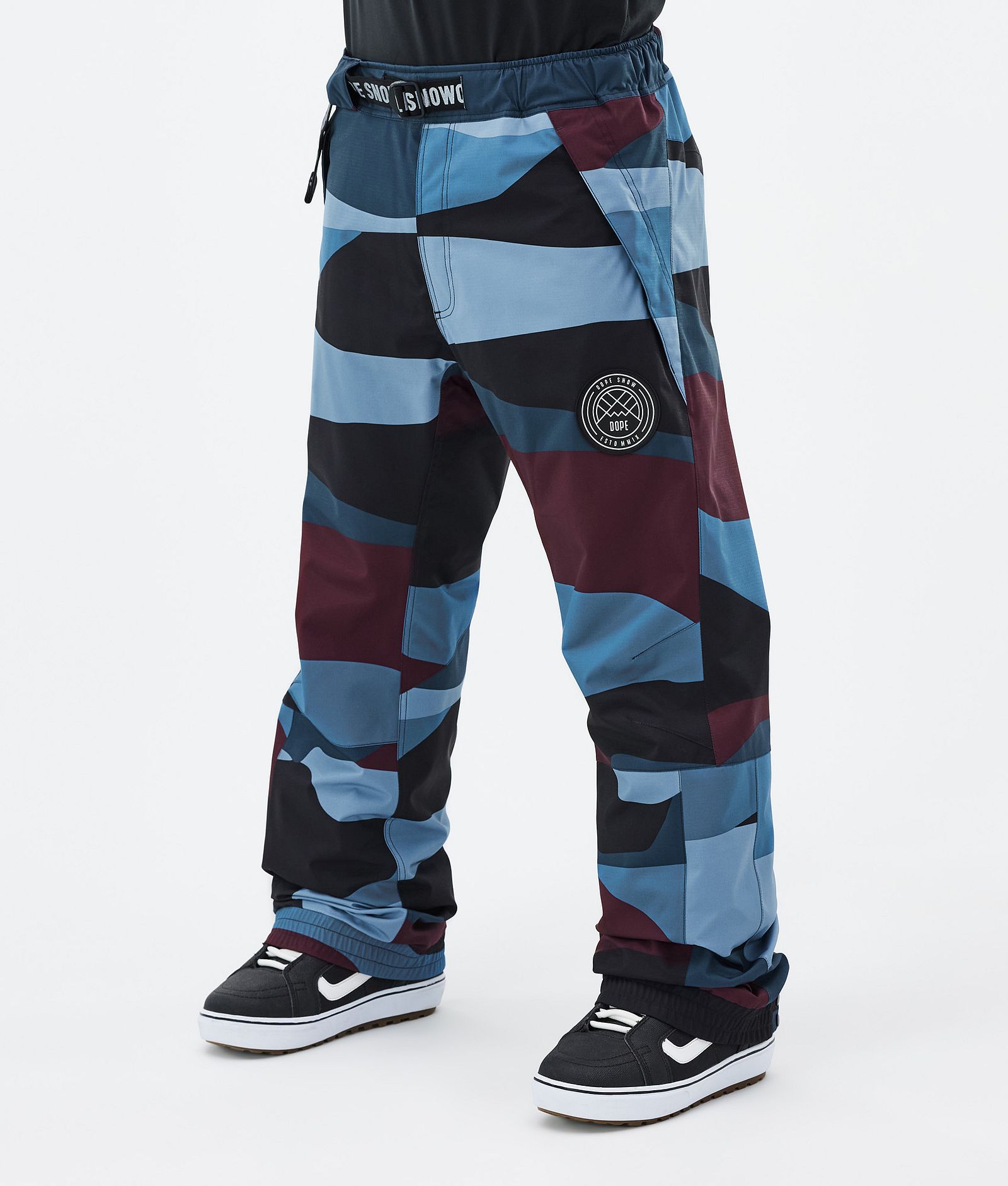 Dope Blizzard Pantaloni Snowboard Uomo Shards Burgundy Blue, Immagine 1 di 5