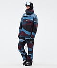 Dope Blizzard Ski Pants Men Shards Burgundy Blue, Image 2 of 5