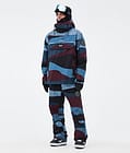 Dope Blizzard Snowboard Pants Men Shards Burgundy Blue, Image 2 of 5