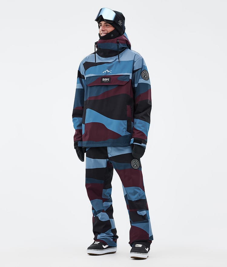 Dope Blizzard Snowboard Broek Heren Shards Burgundy Blue, Afbeelding 2 van 5