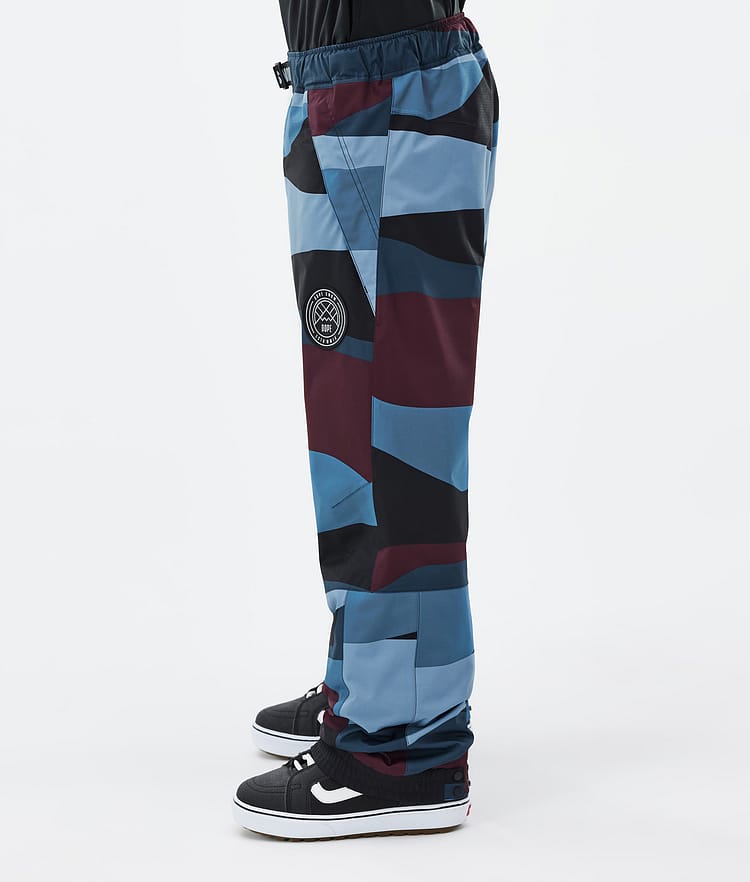 Dope Blizzard Snowboard Pants Men Shards Burgundy Blue, Image 3 of 5