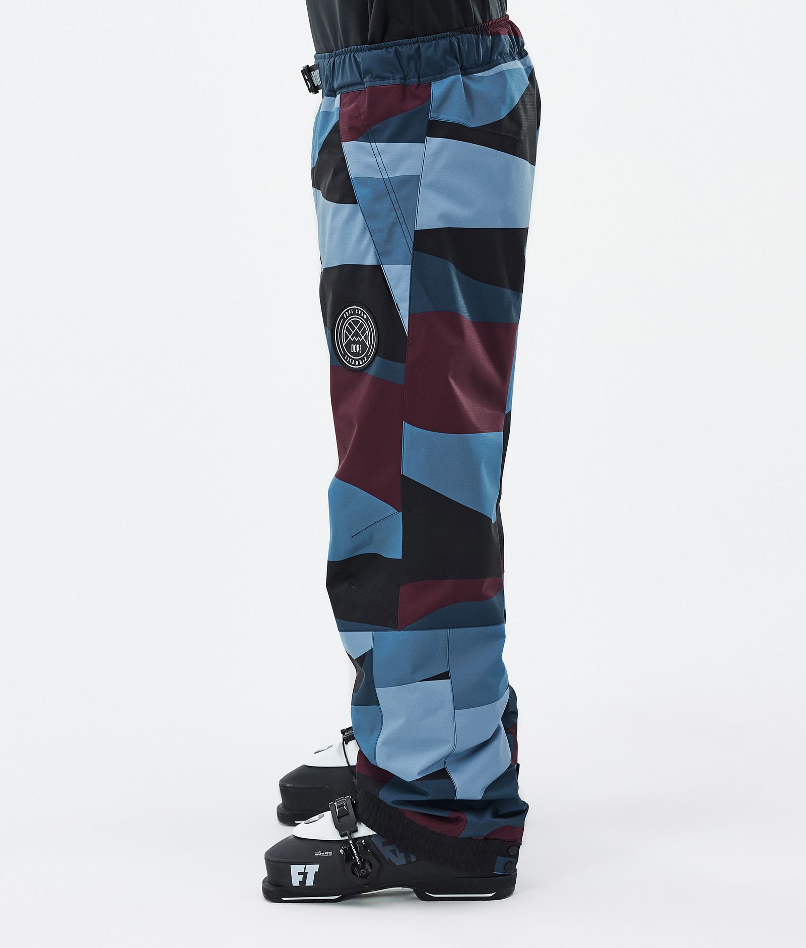 Dope Blizzard Ski Pants Men Shards Burgundy Blue, Image 3 of 5