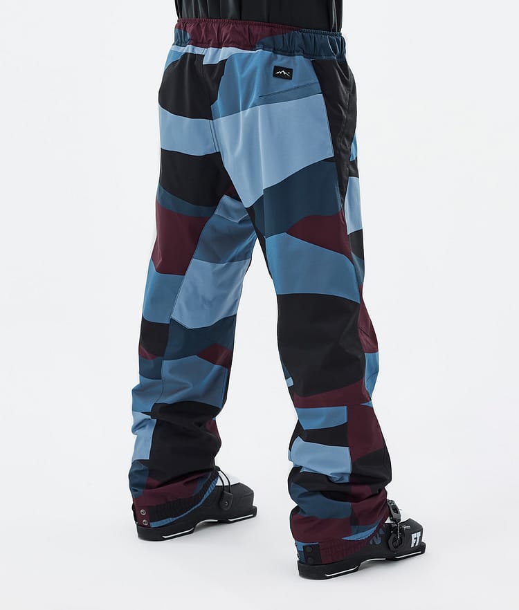 Dope Blizzard Ski Pants Men Shards Burgundy Blue, Image 4 of 5