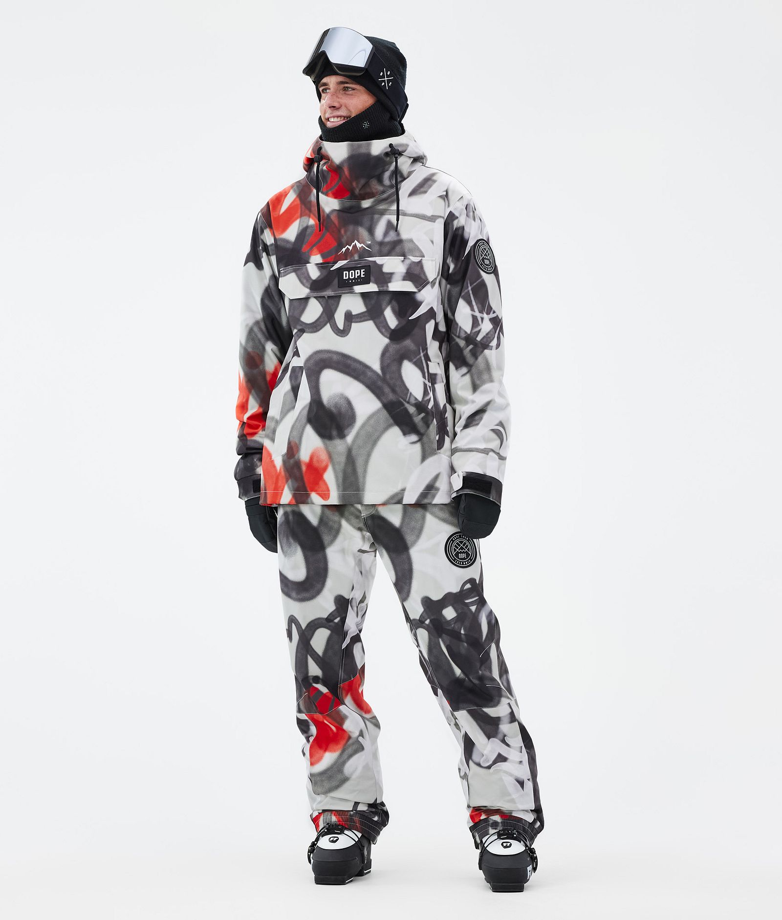 Dope Blizzard Skibroek Heren Spray Black Red, Afbeelding 2 van 5