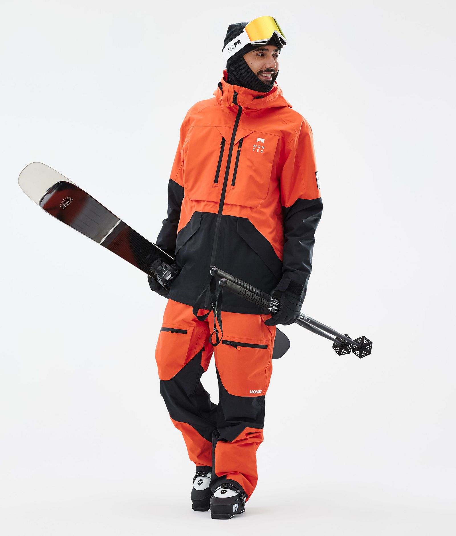 Montec Arch Veste de Ski Homme Orange/Black, Image 3 sur 10