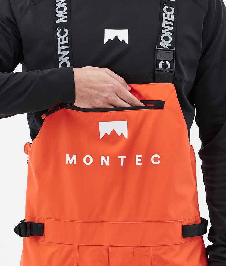 Montec Arch Pantalon de Snowboard Homme Orange/Black, Image 5 sur 7