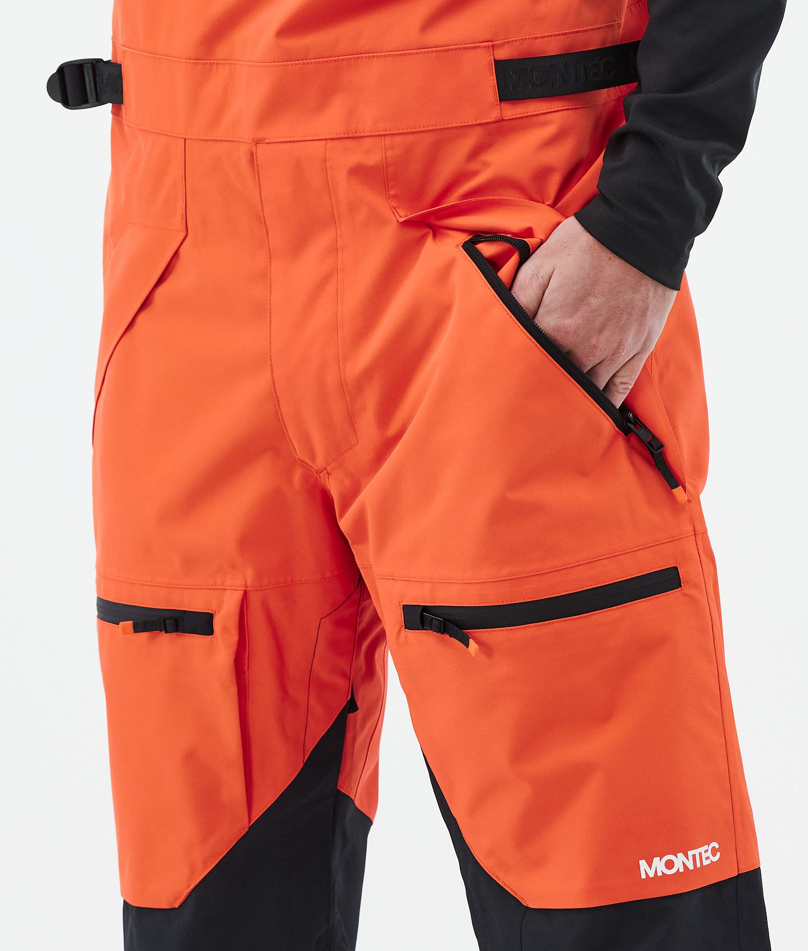 Montec Arch Pantalon de Snowboard Homme Orange/Black, Image 6 sur 7