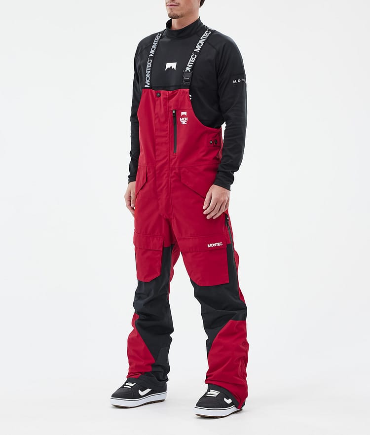 Montec Fawk Snowboard Broek Heren Deep Red/Black, Afbeelding 1 van 7