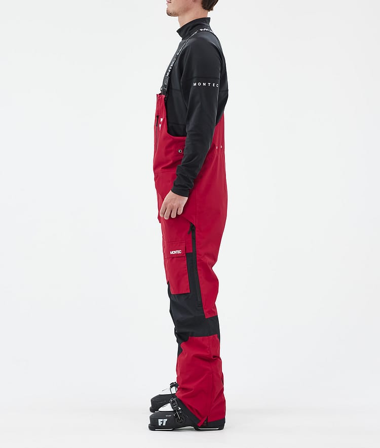 Montec Fawk Pantalon de Ski Homme Deep Red/Black, Image 3 sur 7