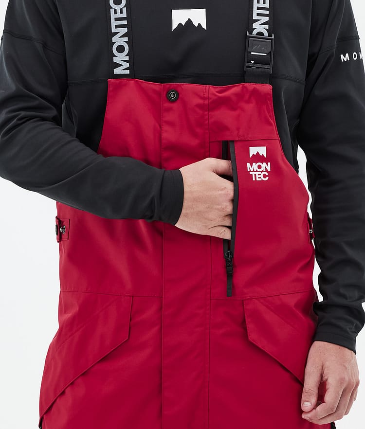 Montec Fawk Pantalon de Snowboard Homme Deep Red/Black, Image 6 sur 7