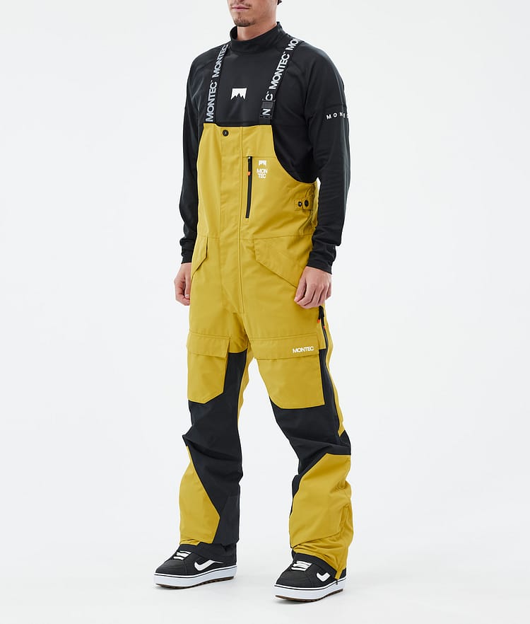 Montec Fawk Spodnie Snowboardowe Mężczyźni Yellow/Black, Zdjęcie 1 z 7