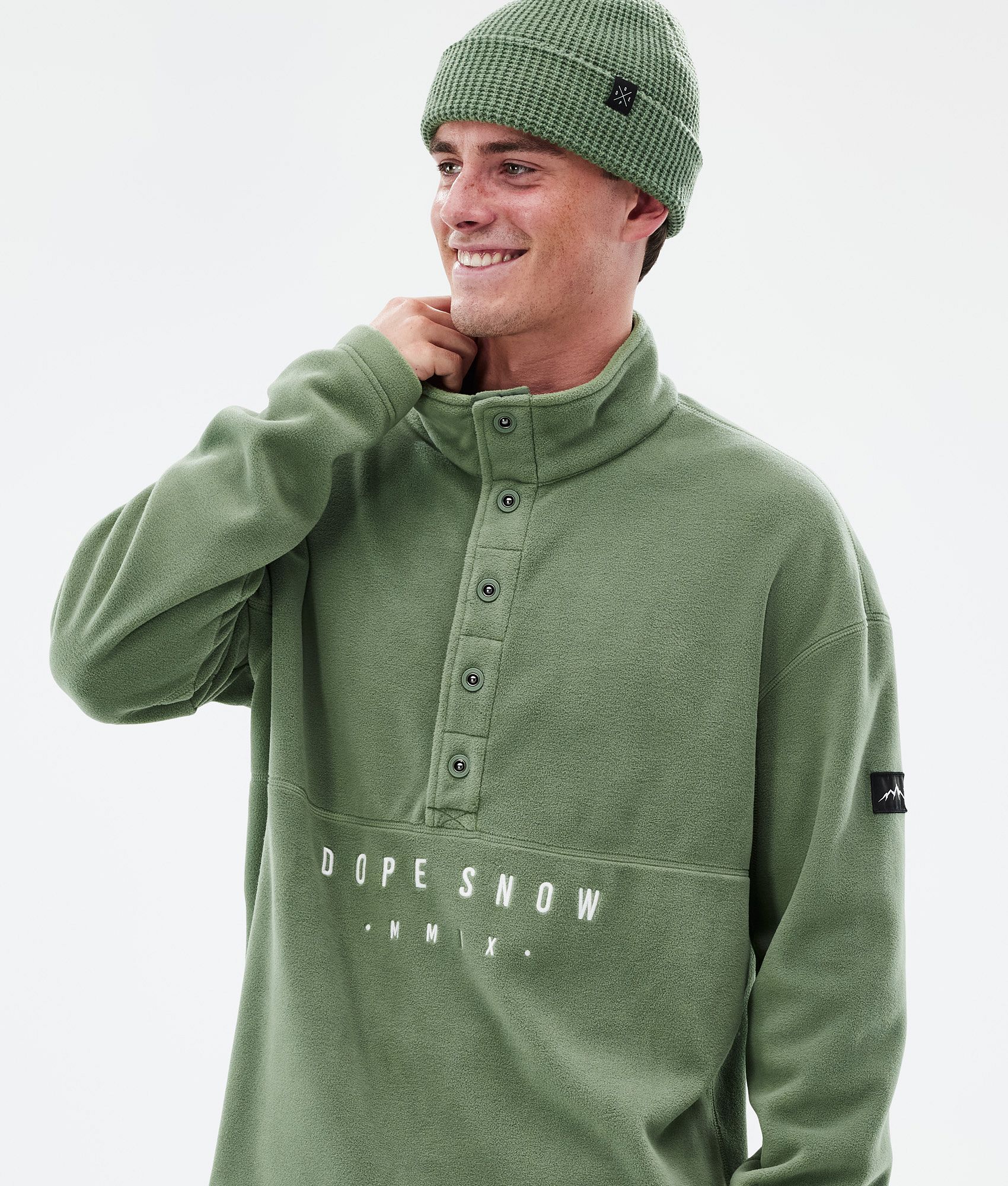 Dope Comfy Fleece Trui Heren Moss Green