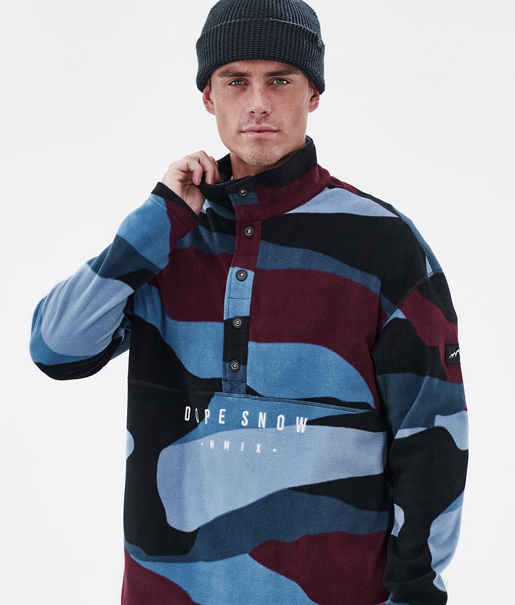 Dope Comfy Forro Polar Hombre Shards Burgundy Blue, Imagen 2 de 6