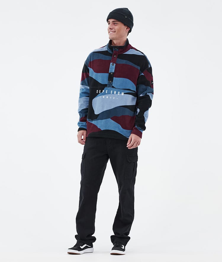 Dope Comfy Forro Polar Hombre Shards Burgundy Blue, Imagen 3 de 6