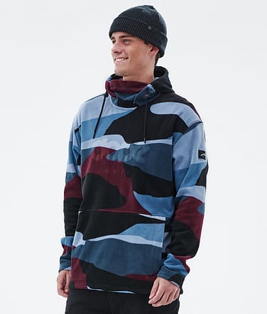 Dope Cozy II Pull Polaire Homme Shards Burgundy Blue