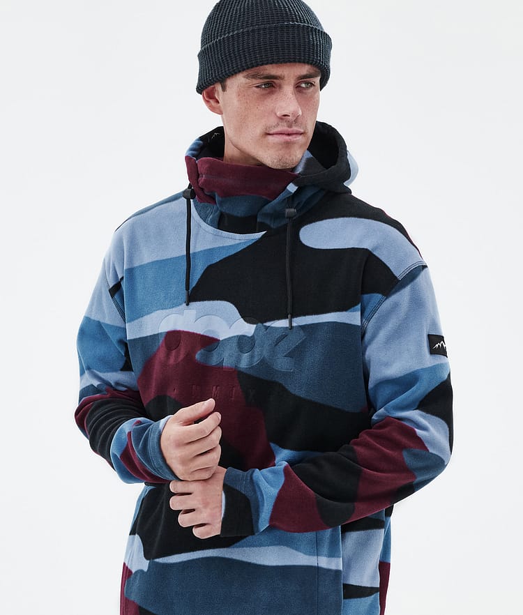 Dope Cozy II Pile con Cappuccio Uomo Shards Burgundy Blue, Immagine 2 di 7