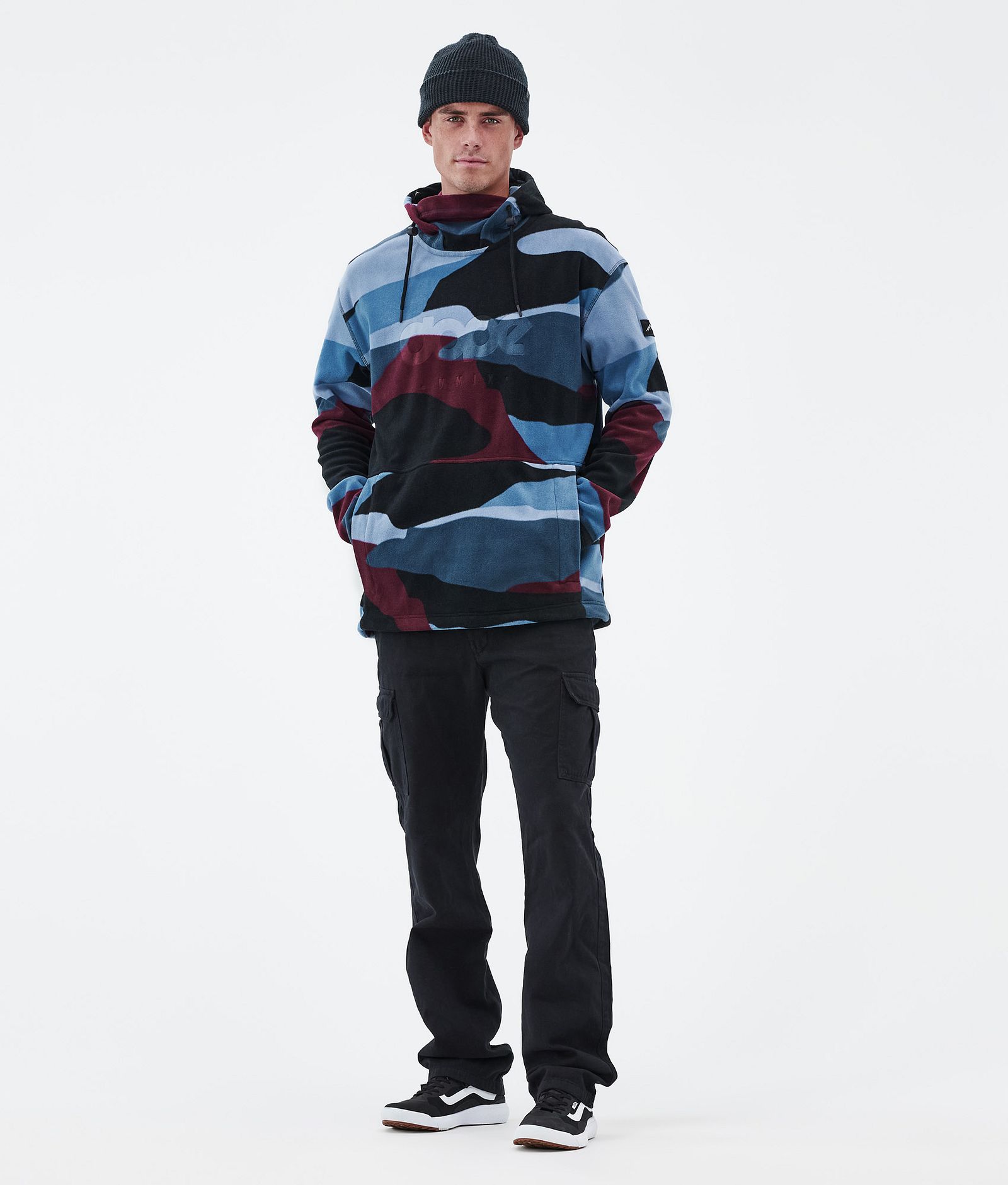 Dope Cozy II Pile con Cappuccio Uomo Shards Burgundy Blue, Immagine 3 di 7