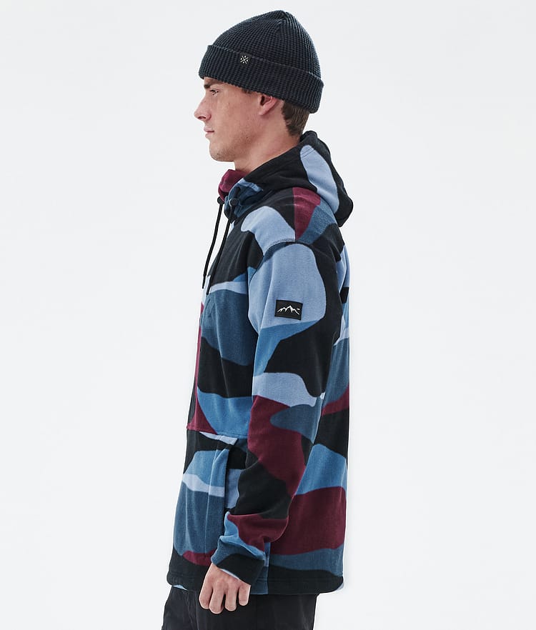 Dope Cozy II Pile con Cappuccio Uomo Shards Burgundy Blue, Immagine 5 di 7