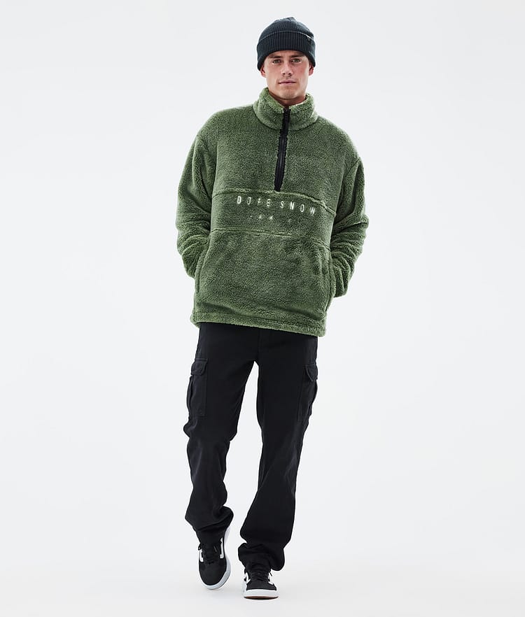 Dope Pile Fleece Sweater Men Moss Green, Image 3 of 7