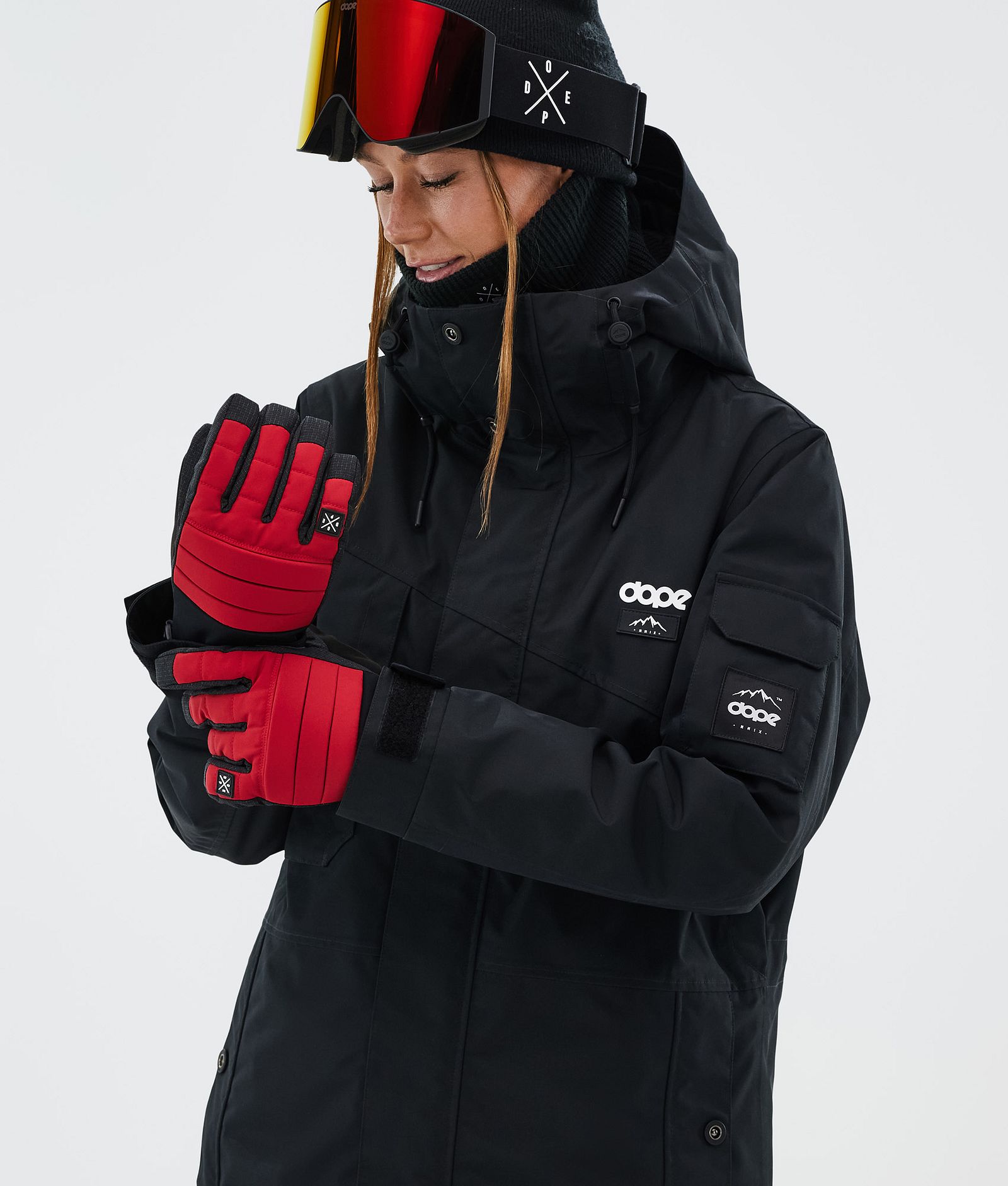 Dope Ace Gants de Ski Deep Red, Image 4 sur 5