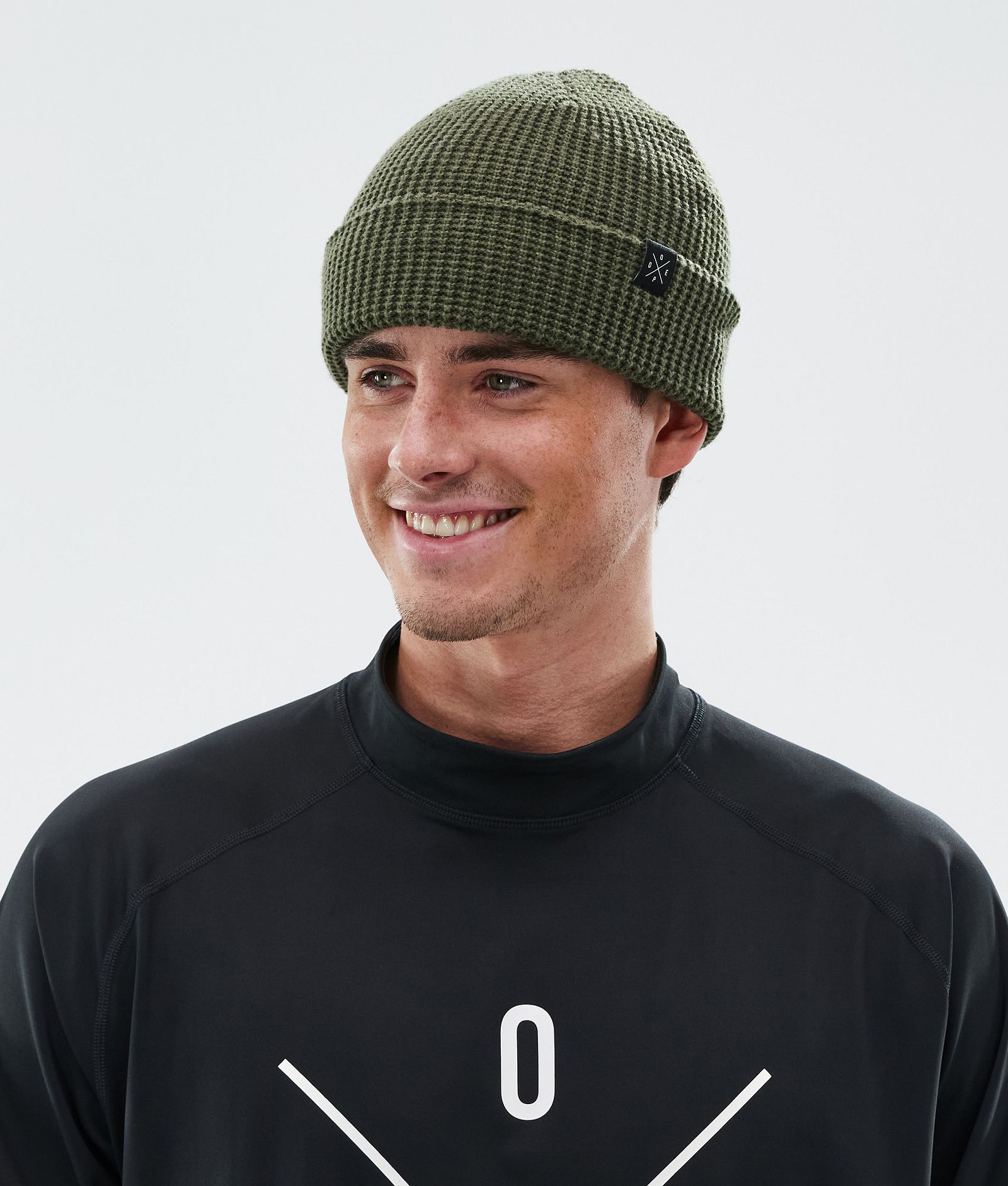 Dope Fisherman Beanie Olive Green, Image 2 of 3