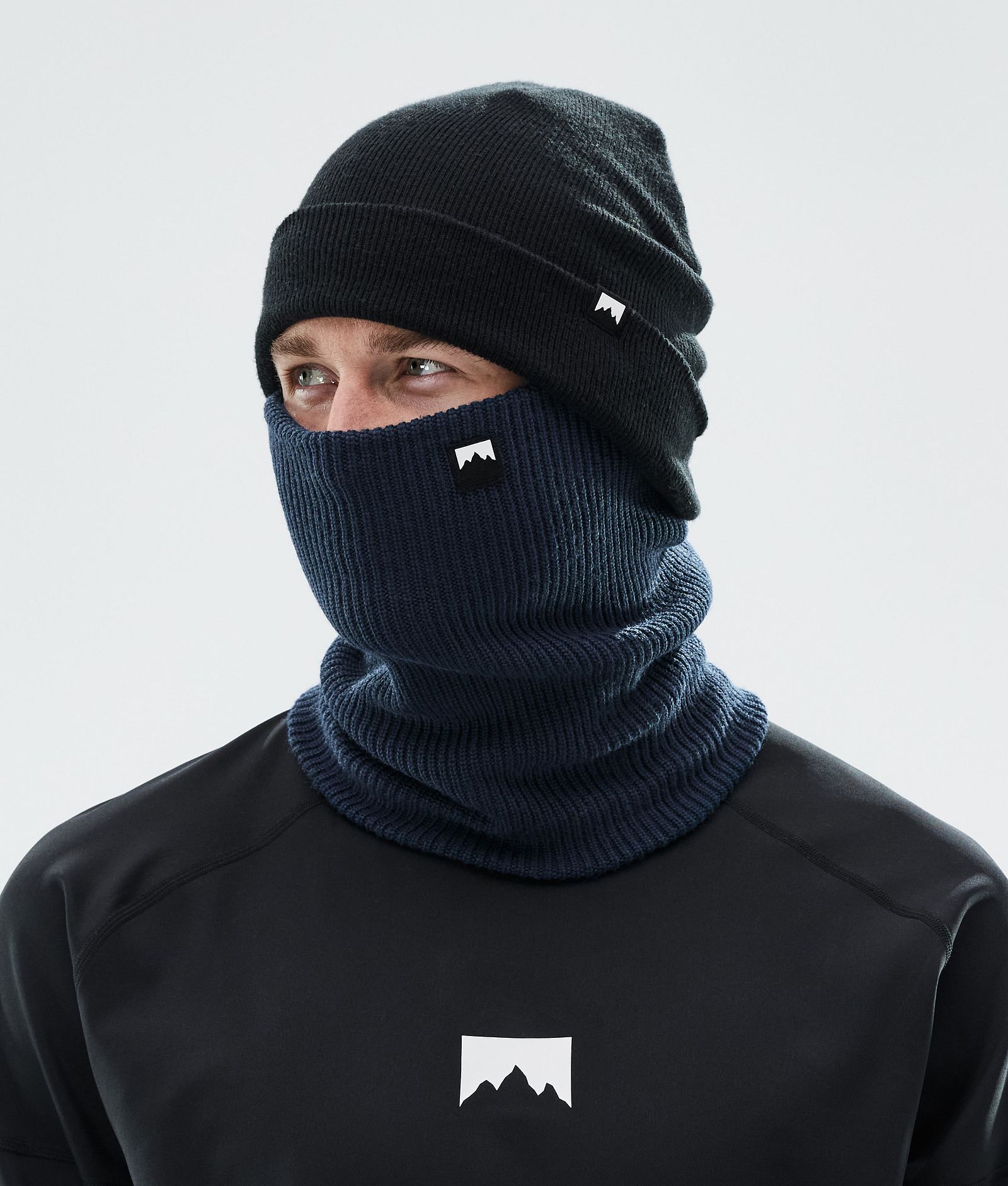 Montec Classic Knitted Facemask Dark Blue, Image 2 of 3