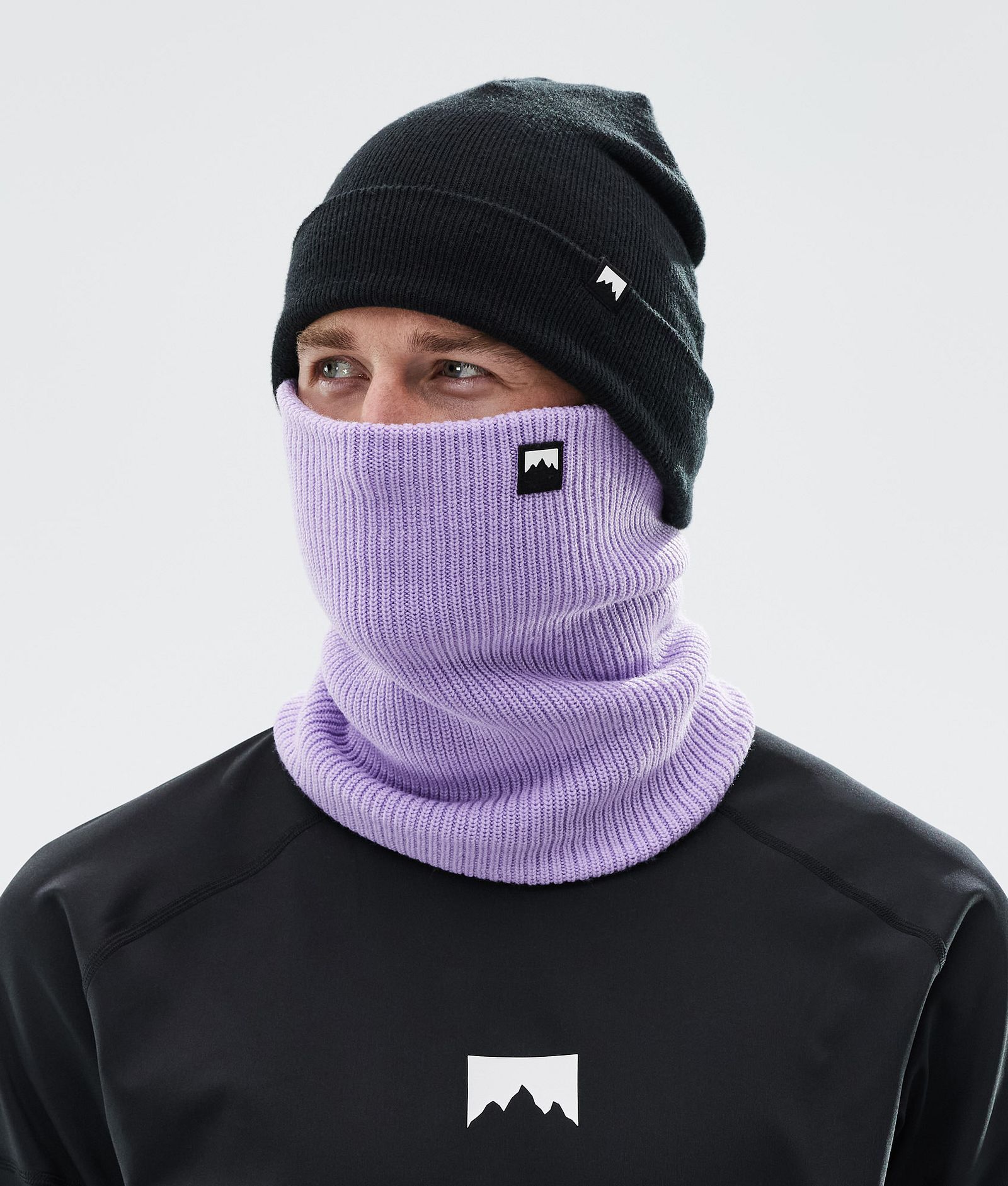 Montec Classic Knitted Facemask Faded Violet, Image 2 of 3