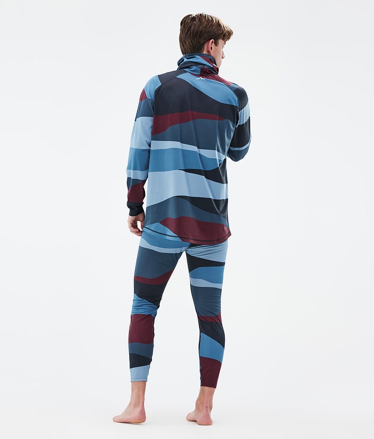 Dope Snuggle Baselayer top Herre 2X-Up Shards Burgundy Blue, Billede 4 af 7