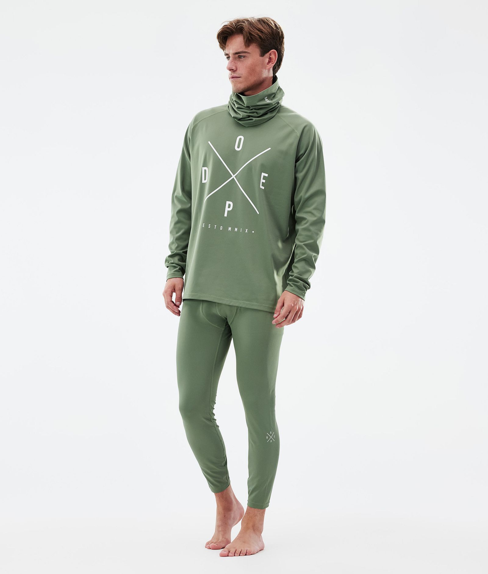 Dope Snuggle Pantalon thermique Homme Moss Green, Image 3 sur 7