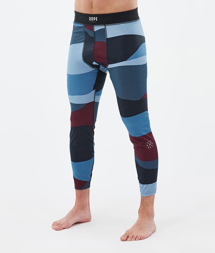 Dope Snuggle Base Layer Pant Men Shards Burgundy Blue, Image 1 of 7