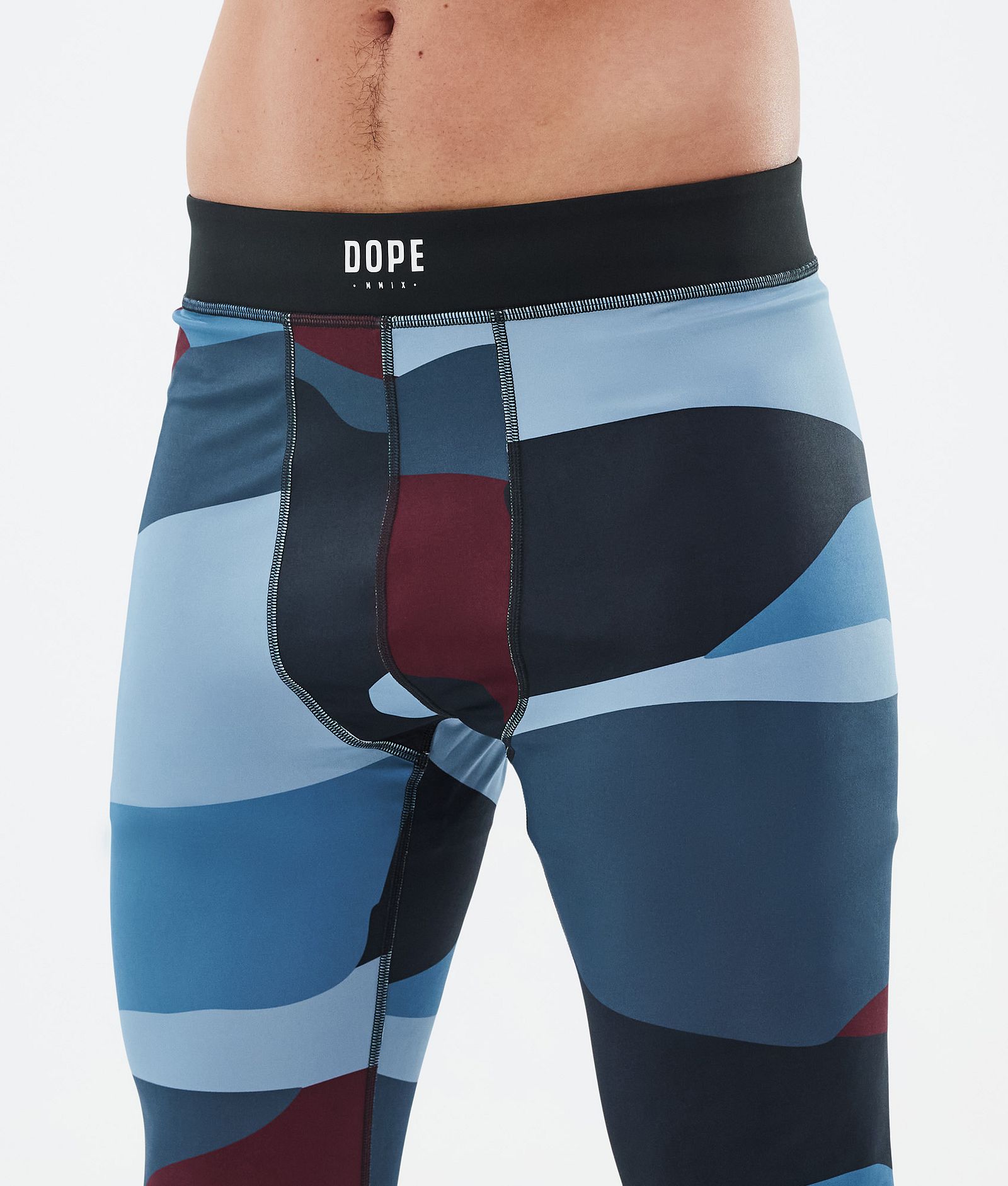 Dope Snuggle Pantalon thermique Homme Shards Burgundy Blue, Image 5 sur 7