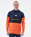 Montec Alpha Baselayer top Herre Dark Blue/Black/Orange