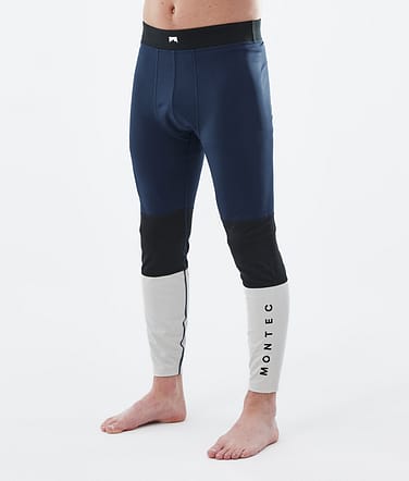 Montec Alpha Legginsy Termoaktywne Mężczyźni Dark Blue/Black/Light Grey