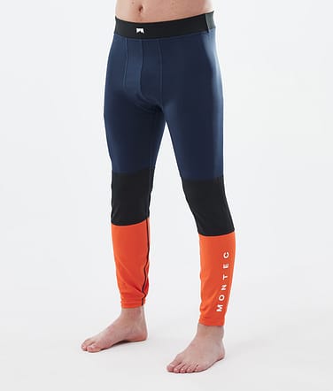 Montec Alpha Legginsy Termoaktywne Mężczyźni Dark Blue/Black/Orange