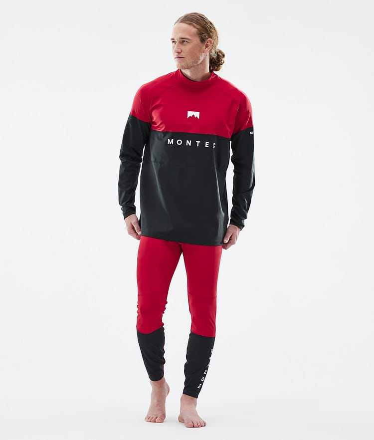 Montec Alpha Pantalon thermique Homme Deep Red/Black, Image 3 sur 7