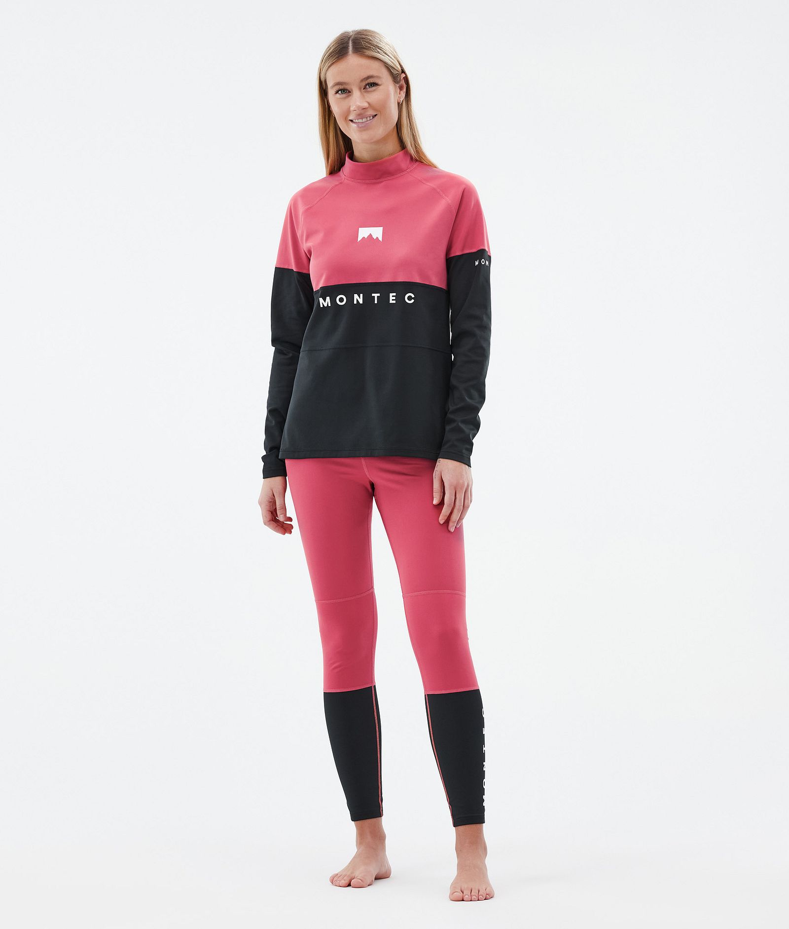 Montec Alpha W Baselayer top Dame Light Red/Black, Billede 3 af 5