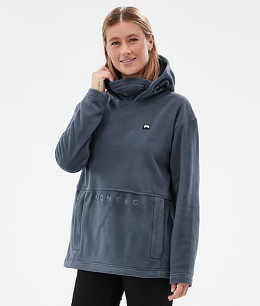 Montec Delta W Fleece-hoodie Dame Metal Blue