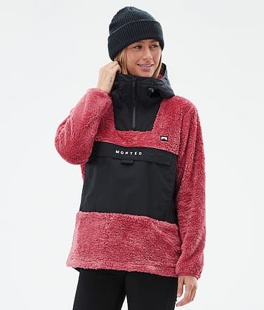 Montec Lima W Fleece-hoodie Dame Light Red/Black