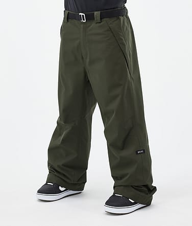 Dope Big Snowboard Pants Men Olive Green Renewed