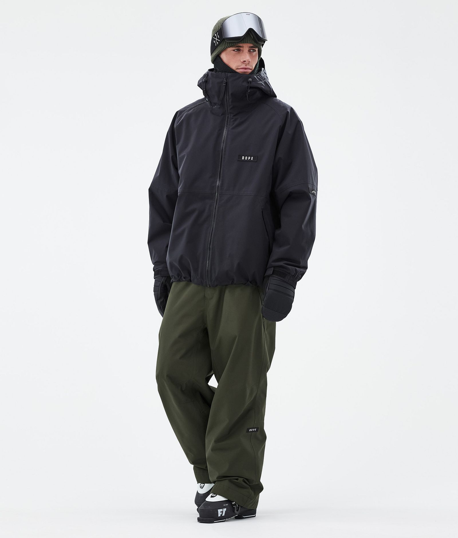 Dope Big Ski Pants Men Olive Green, Image 2 of 5