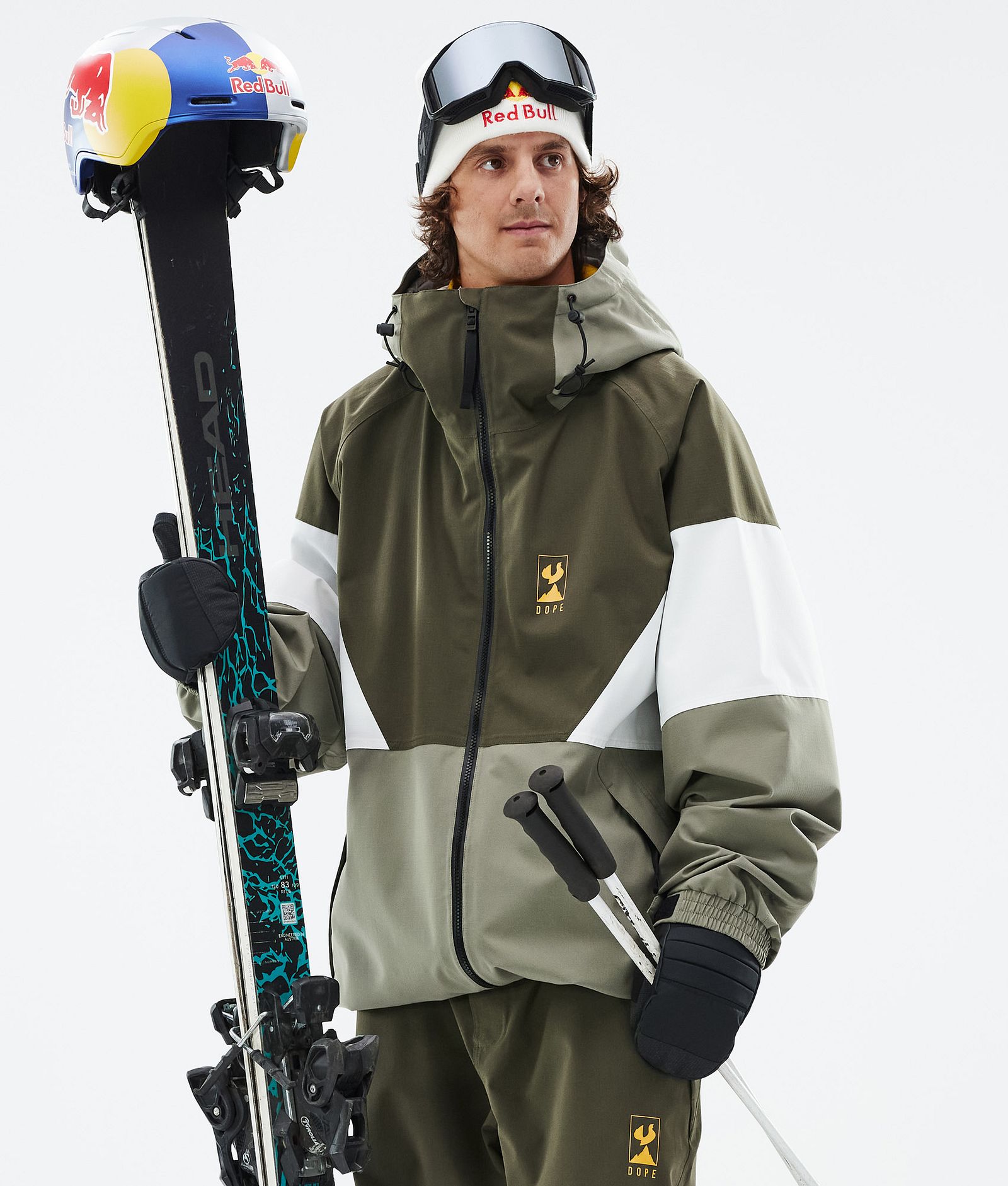 Dope JT Spartan Ski jas Heren Olive Green/Whitish/Greenish, Afbeelding 1 van 8