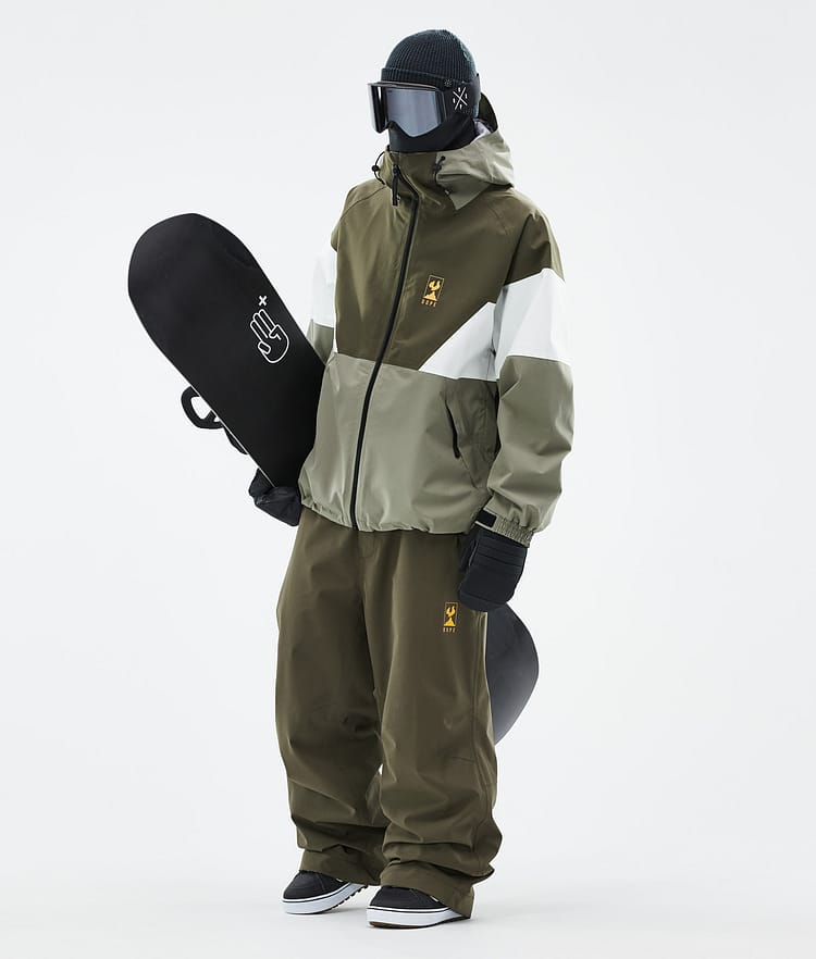 Dope JT Spartan Bunda na Snowboard Pánské Olive Green/Whitish/Greenish, Obrázek 3 z 8