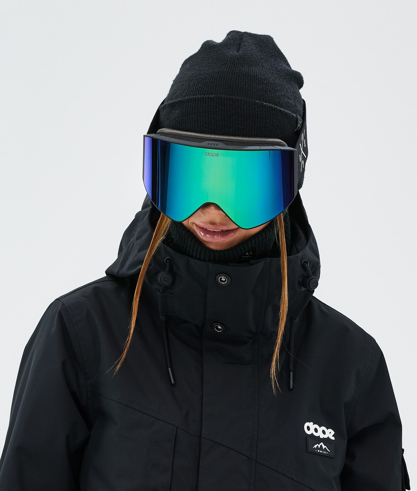 Dope Sight Masque de ski Black/Green Mirror, Image 3 sur 6